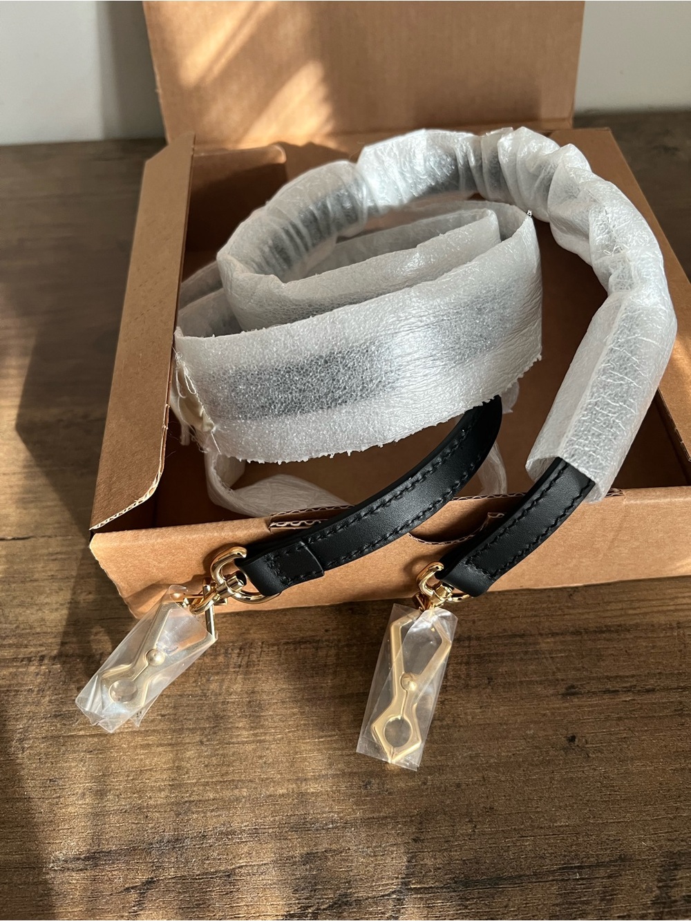 Gucci Black Leather Strap with Gold Hardware